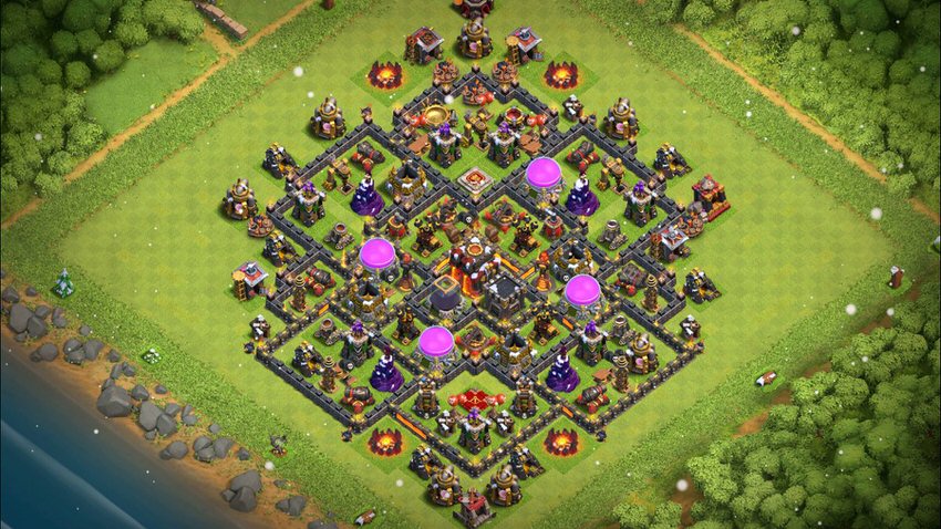 Town Hall 10 Hybrid Base layout by TReX