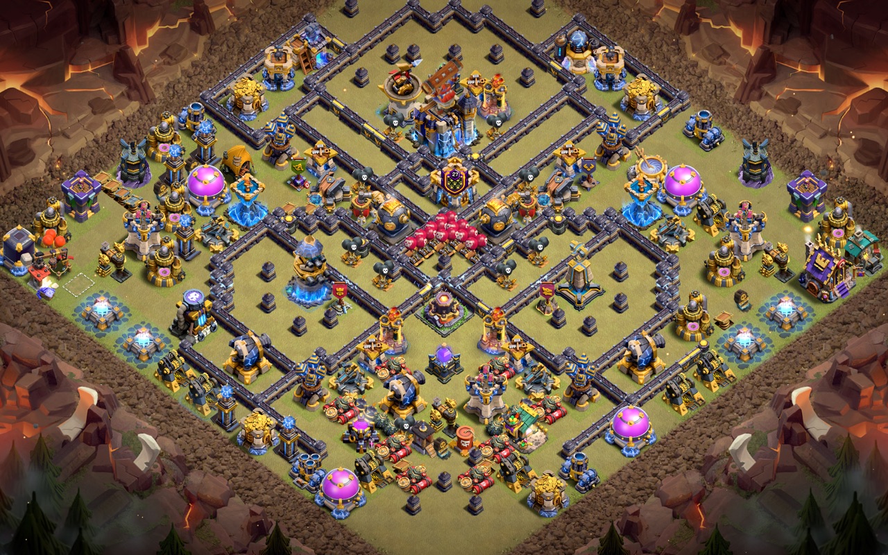 Town Hall 18 War Base layout by Kings Villa