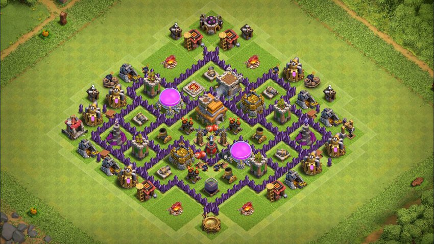 Town Hall 7 Hybrid Base layout by TReX