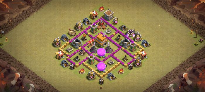 Town Hall 6 Hybrid Base layout by Fire Fist Ace