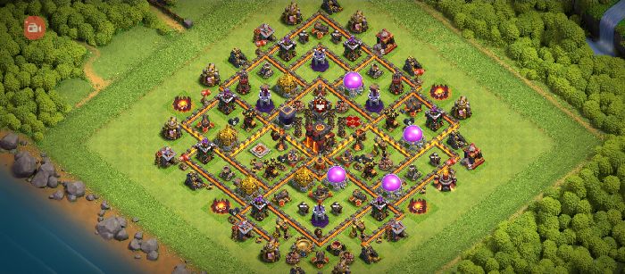 Town Hall 10 Trophy Base layout by User