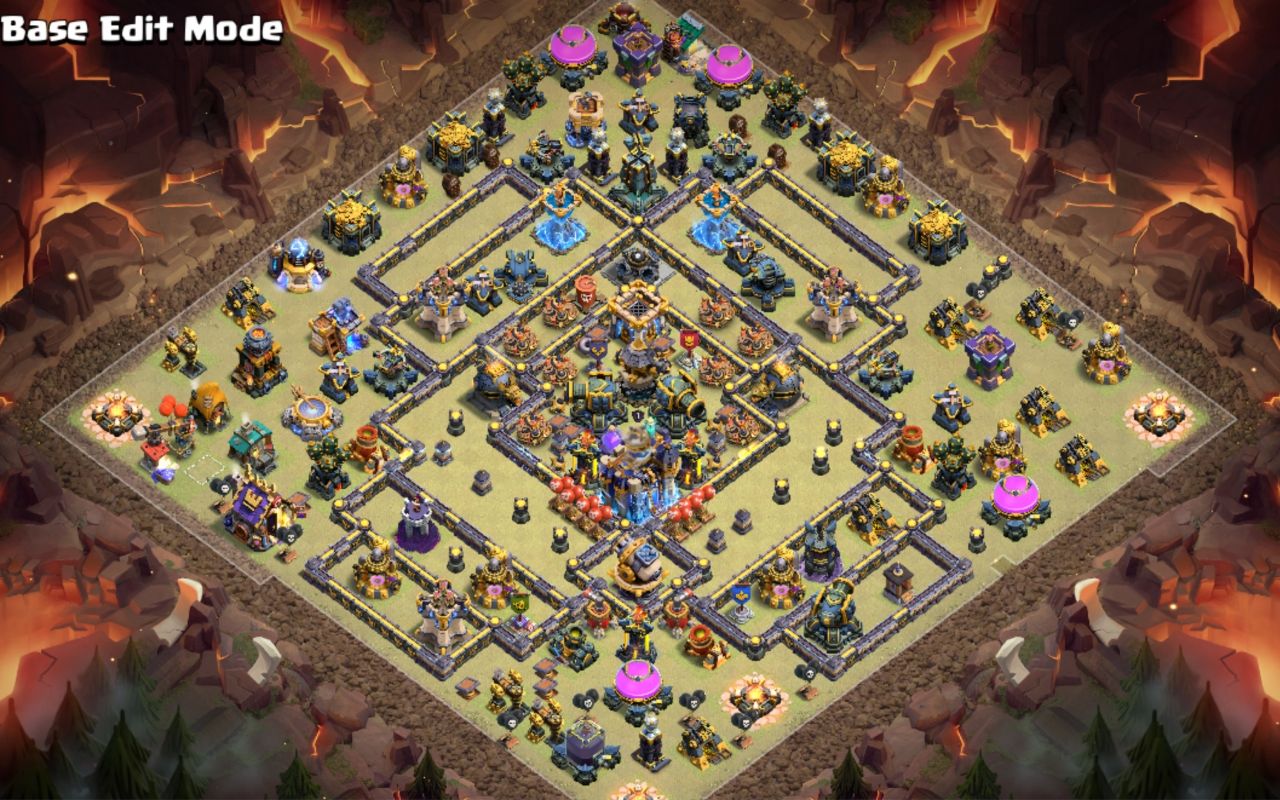 Town Hall 18 War Base layout by Manu