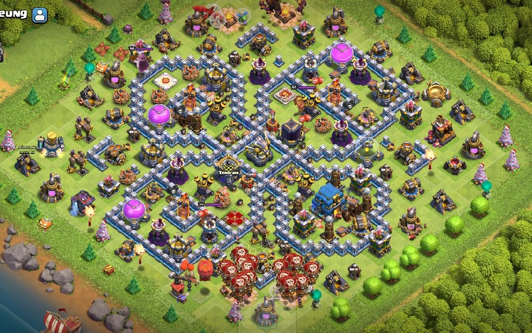 Town Hall 12 Trophy Base layout by Mana