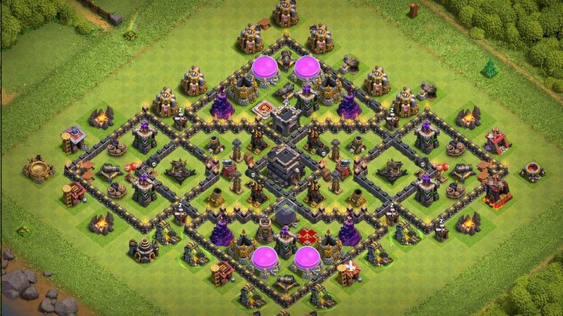 Town Hall 9 Hybrid Base layout by TReX