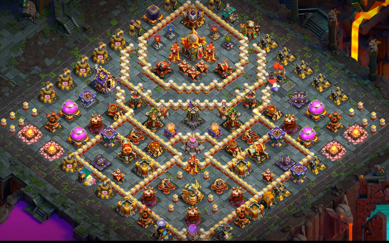 Town Hall 16 War Base layout by Reza Gunawan Atmajaya