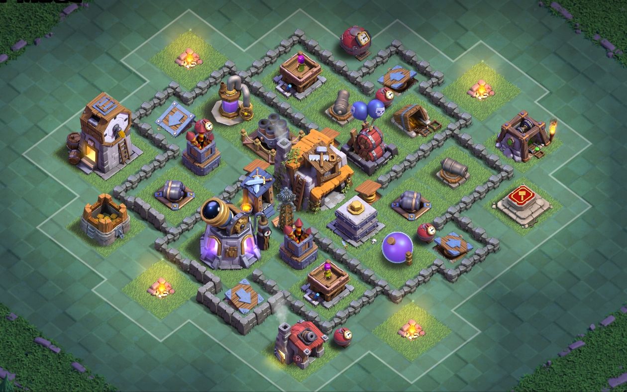 Builder Hall 5 Builder Base layout by Daelin