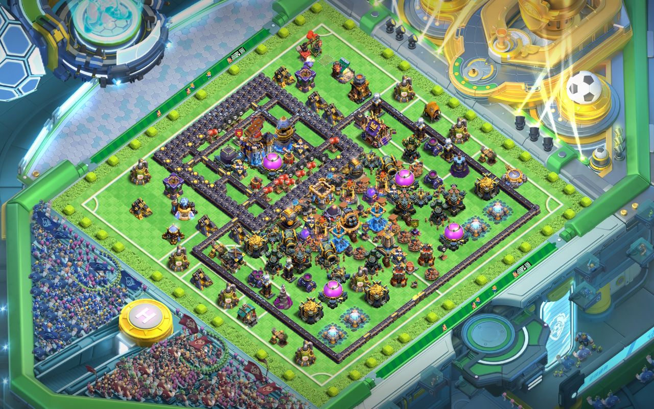 Town Hall 18 Trophy Base layout by Shakil Ahmed