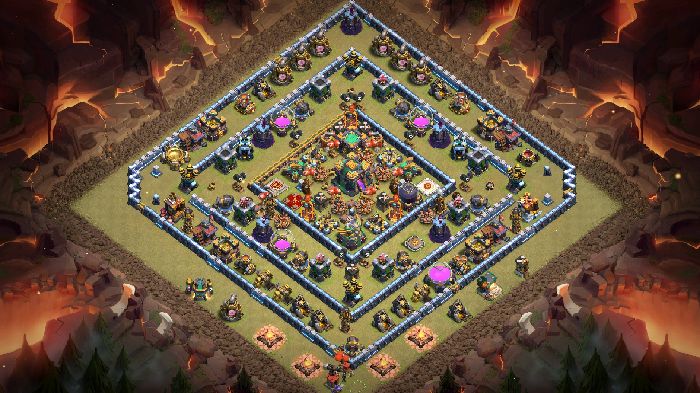 Town Hall 14 Trophy Base layout by User
