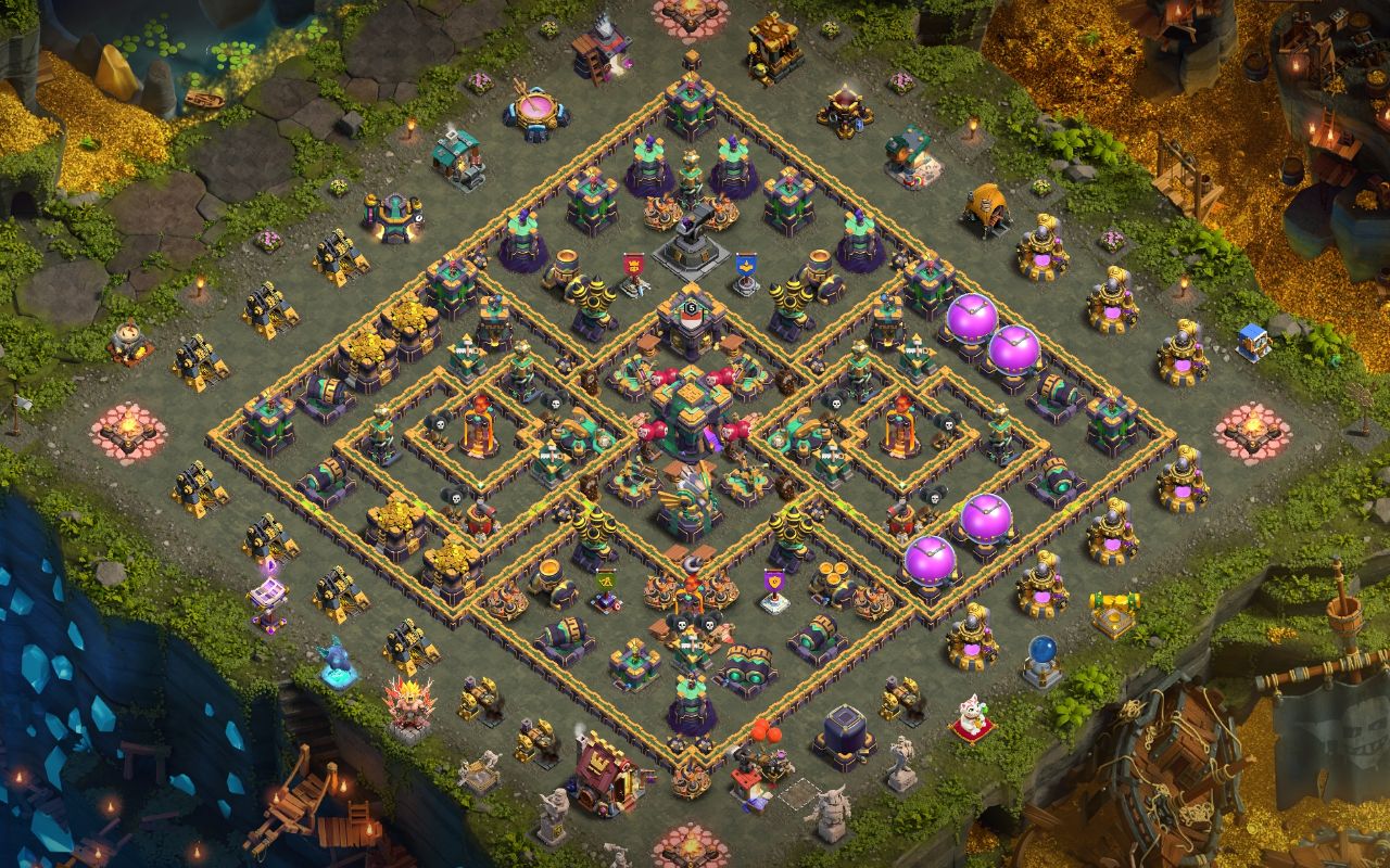 Town Hall 14 Trophy Base layout by Yam_rdann