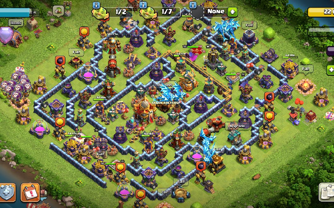 Town Hall 16 Farming Base layout by Judaz