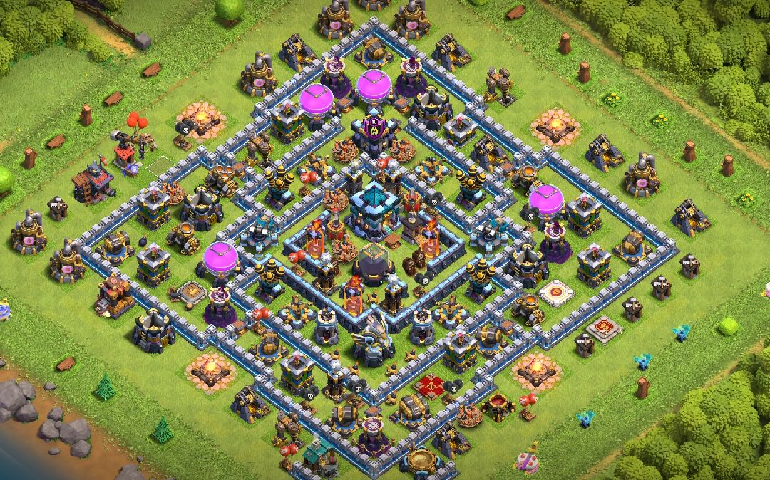 Town Hall 13 War Base layout by Rocky