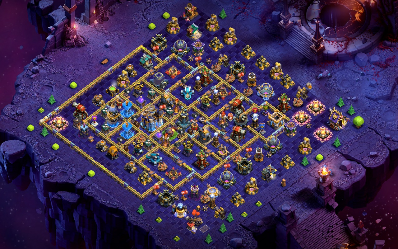 Town Hall 18 Hybrid Base layout by Sn0w0wl