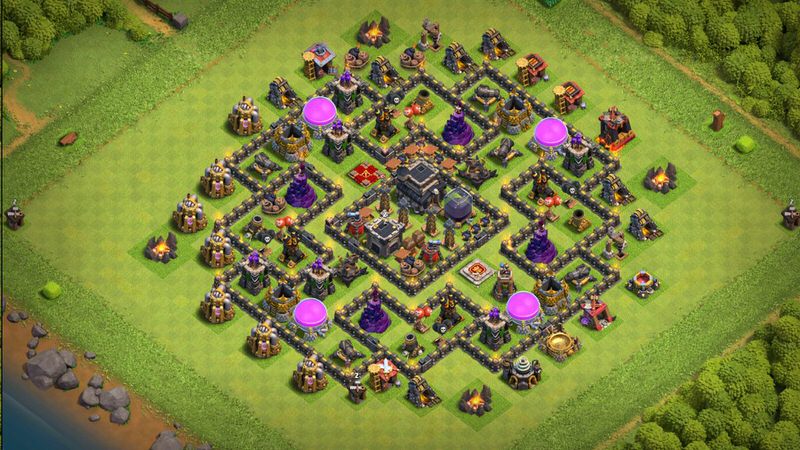 Town Hall 9 Hybrid Base layout by TReX