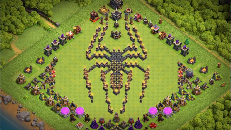 Town Hall 9 Fun Base layout by TReX