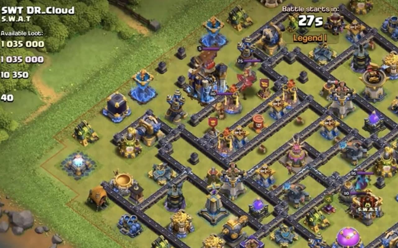 Town Hall 18 Legend Base layout by XLR8