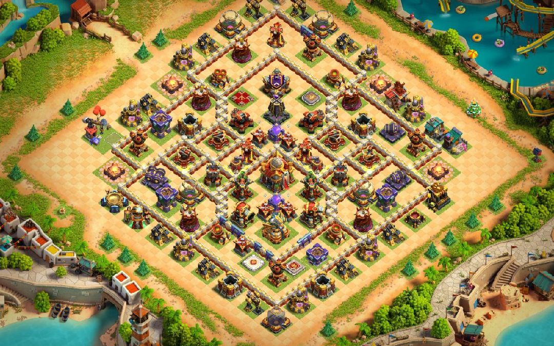 Town Hall 16 Trophy Base layout by XLR8