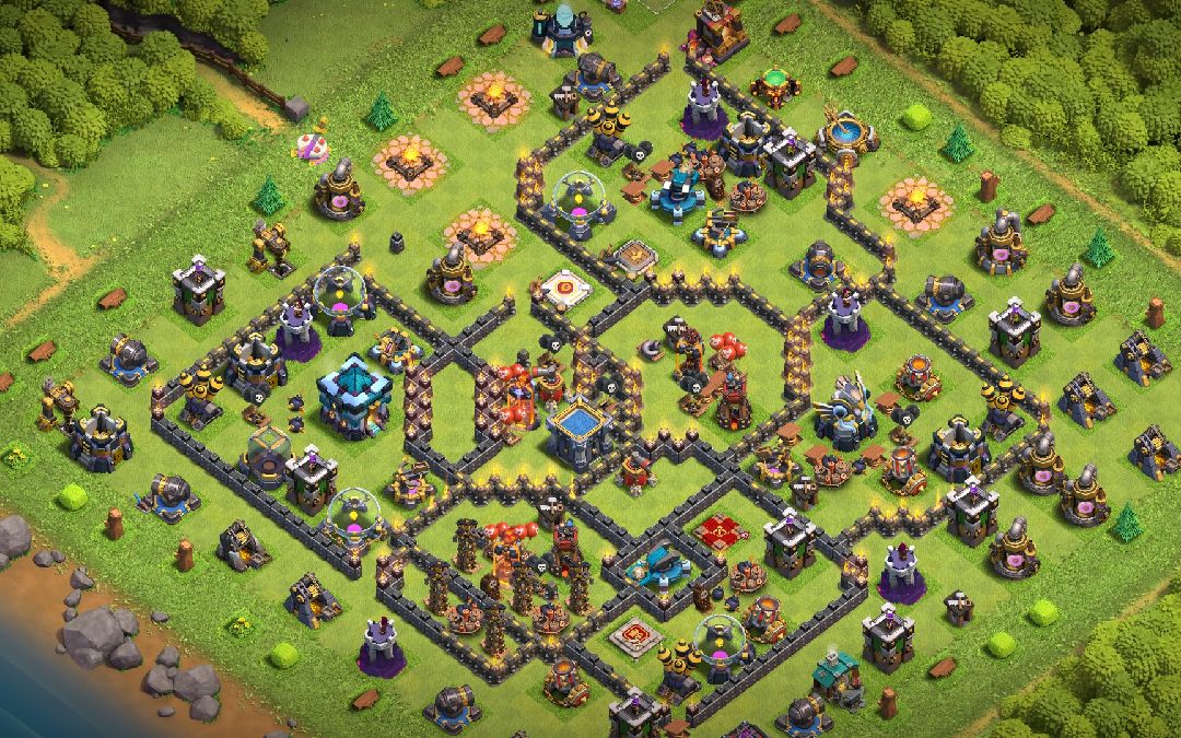 Town Hall 13 War Base layout by SONU