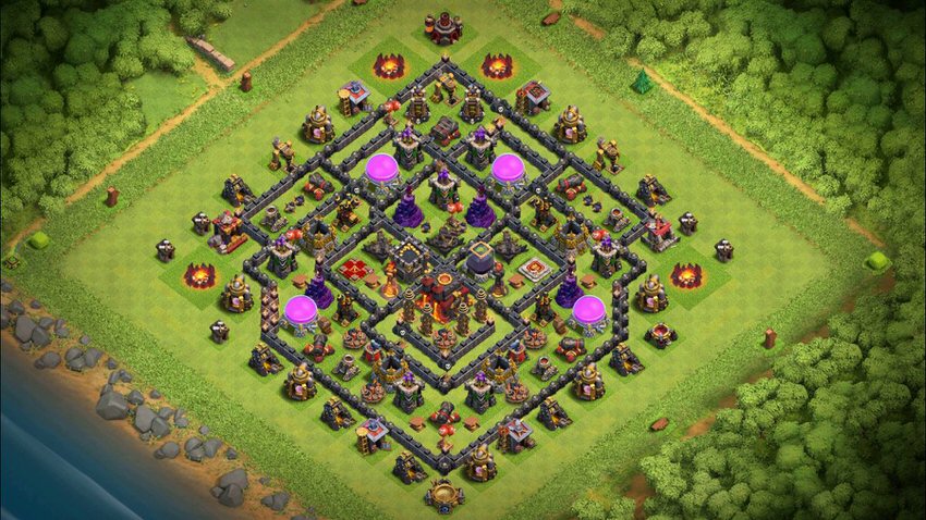 Town Hall 10 Hybrid Base layout by TReX
