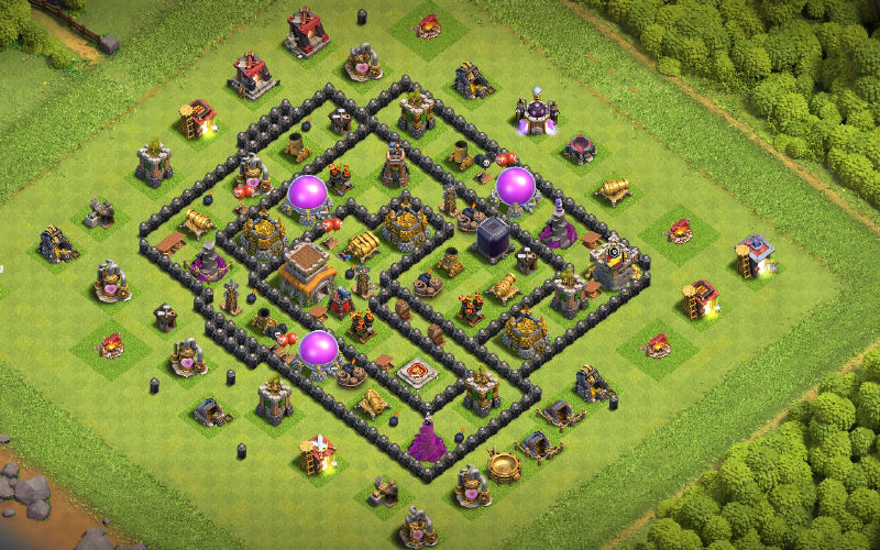Town Hall 8 Trophy Base layout by User