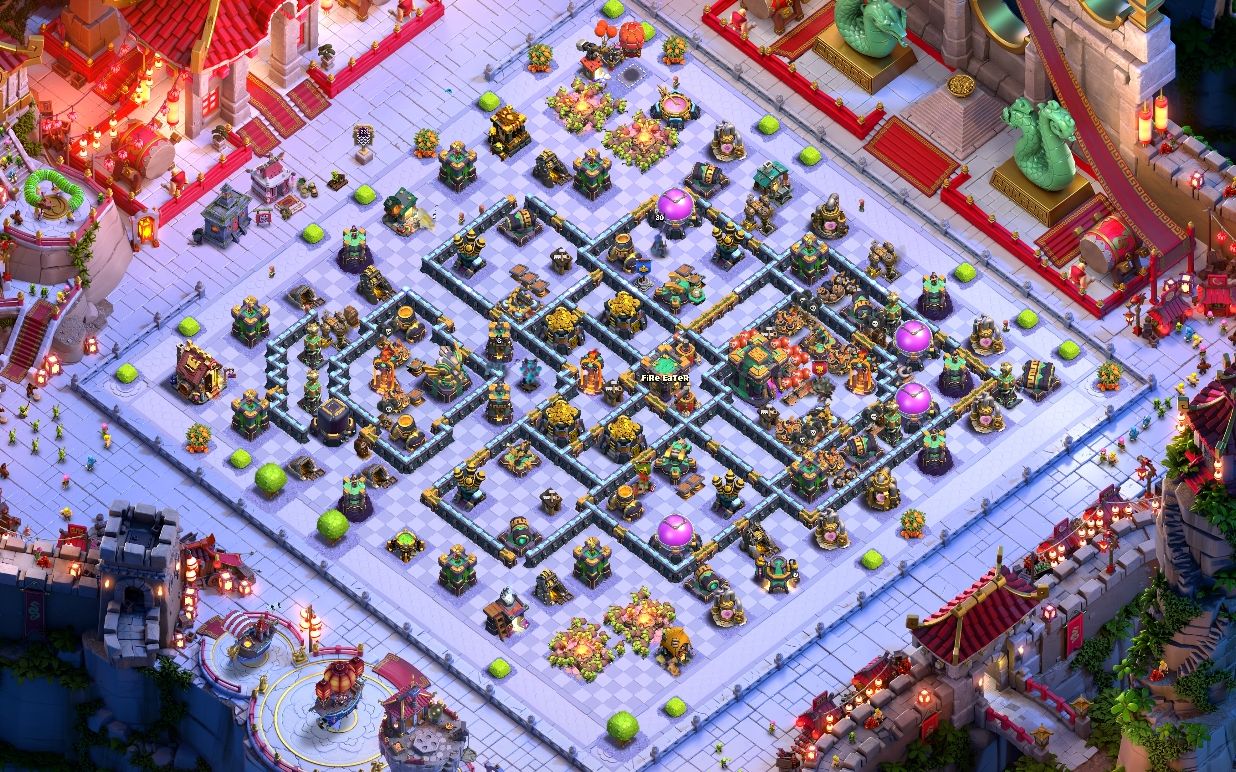 Town Hall 14 Trophy Base layout by Shakil Ahmed
