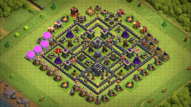 Town Hall 9 Trophy Base layout by TReX