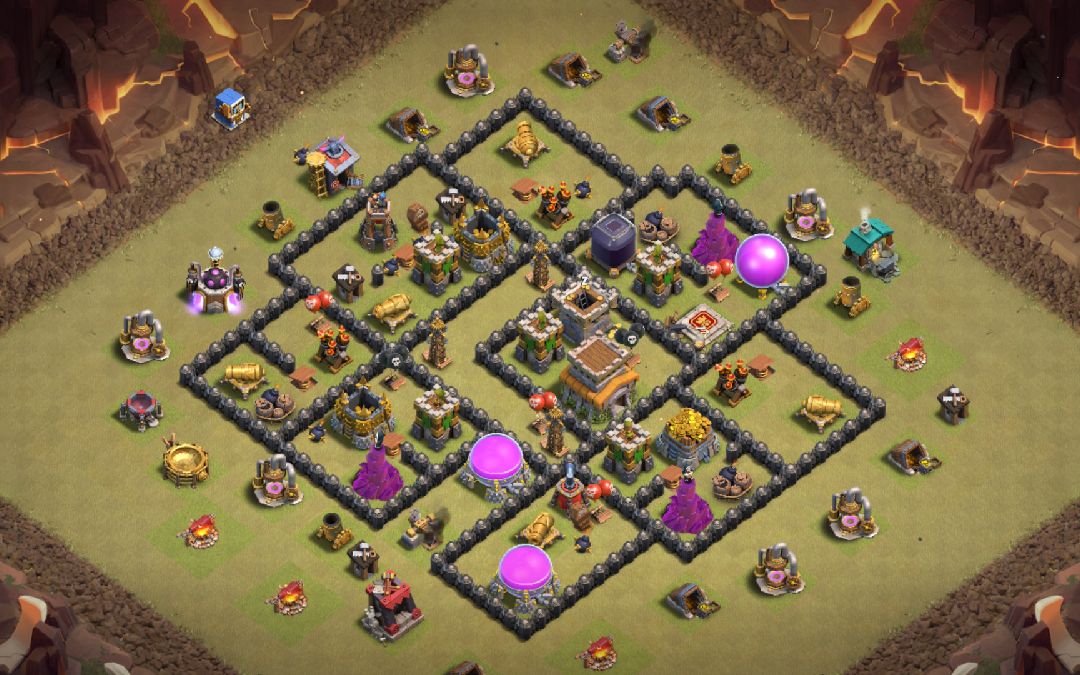 Town Hall 8 War Base layout by LoveHack