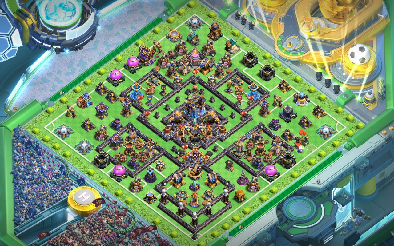 Town Hall 18 Trophy Base layout by Shakil Ahmed