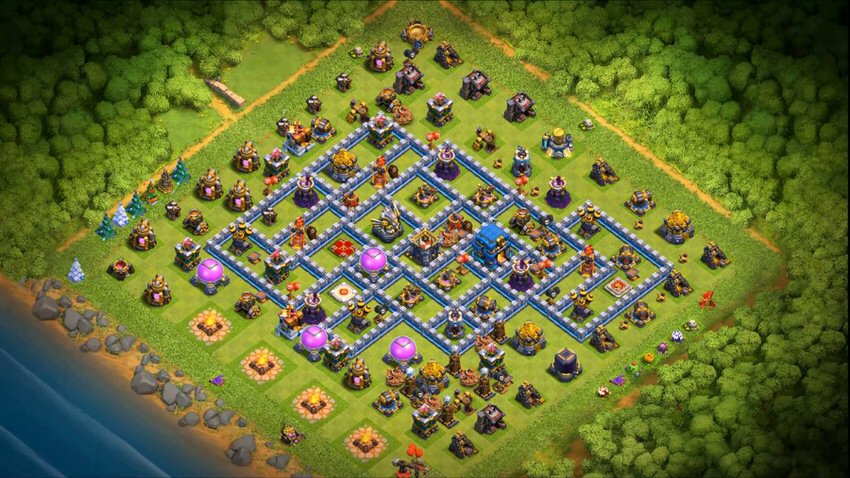 Town Hall 12 Trophy Base layout by TReX
