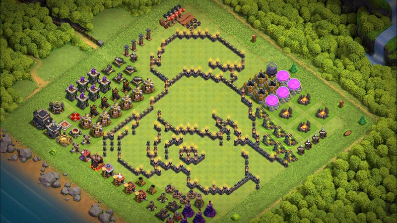 Town Hall 9 Fun Base layout by TReX