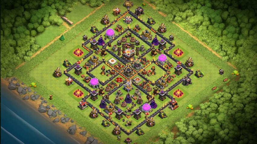 Town Hall 11 Hybrid Base layout by TReX