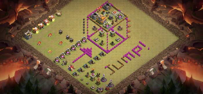 Town Hall 7 Fun Base layout by TakeruPlays