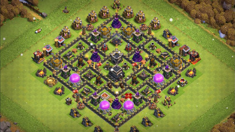 Town Hall 9 Trophy Base layout by TReX