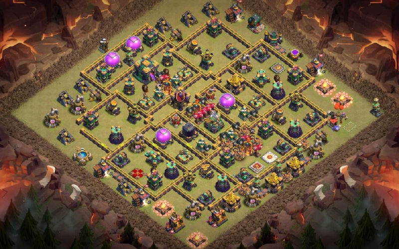 Town Hall 14 War Base layout by XLR8
