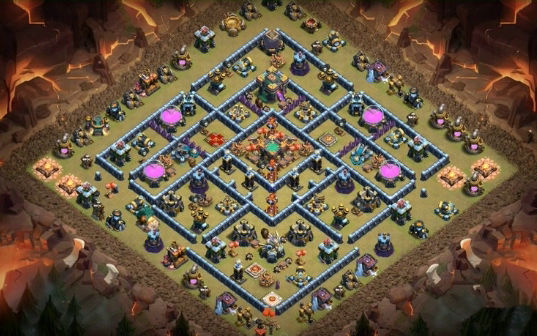 Town Hall 14 War Base layout by Gaming Sanged