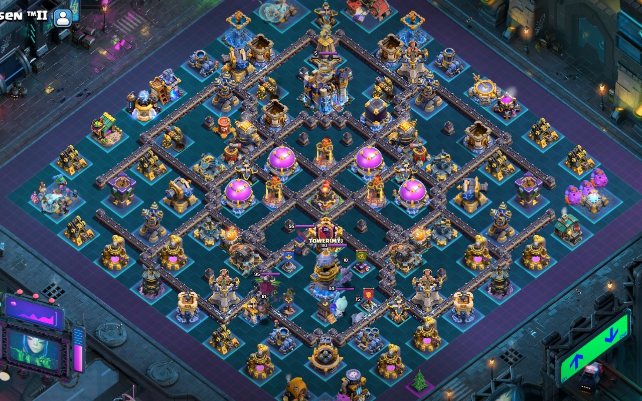 Town Hall 18 War Base layout by Daring Griffin