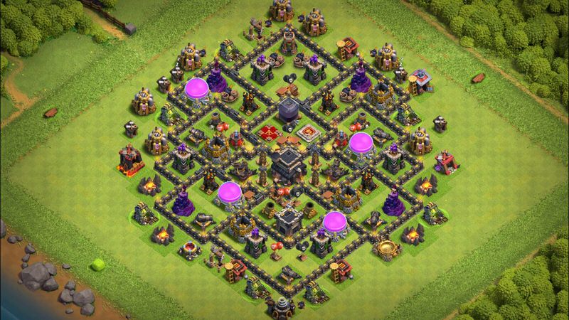 Town Hall 9 Trophy Base layout by TReX
