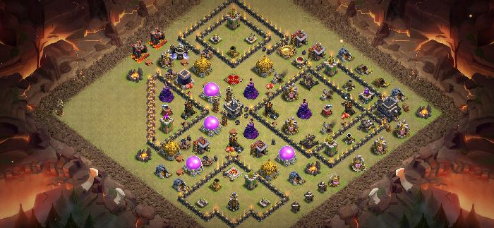 Town Hall 9 War Base layout by Thanatos