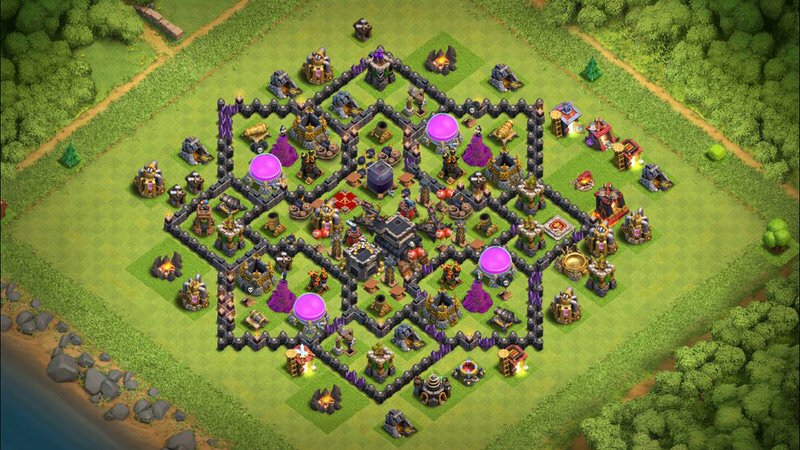 Town Hall 9 Trophy Base layout by TReX