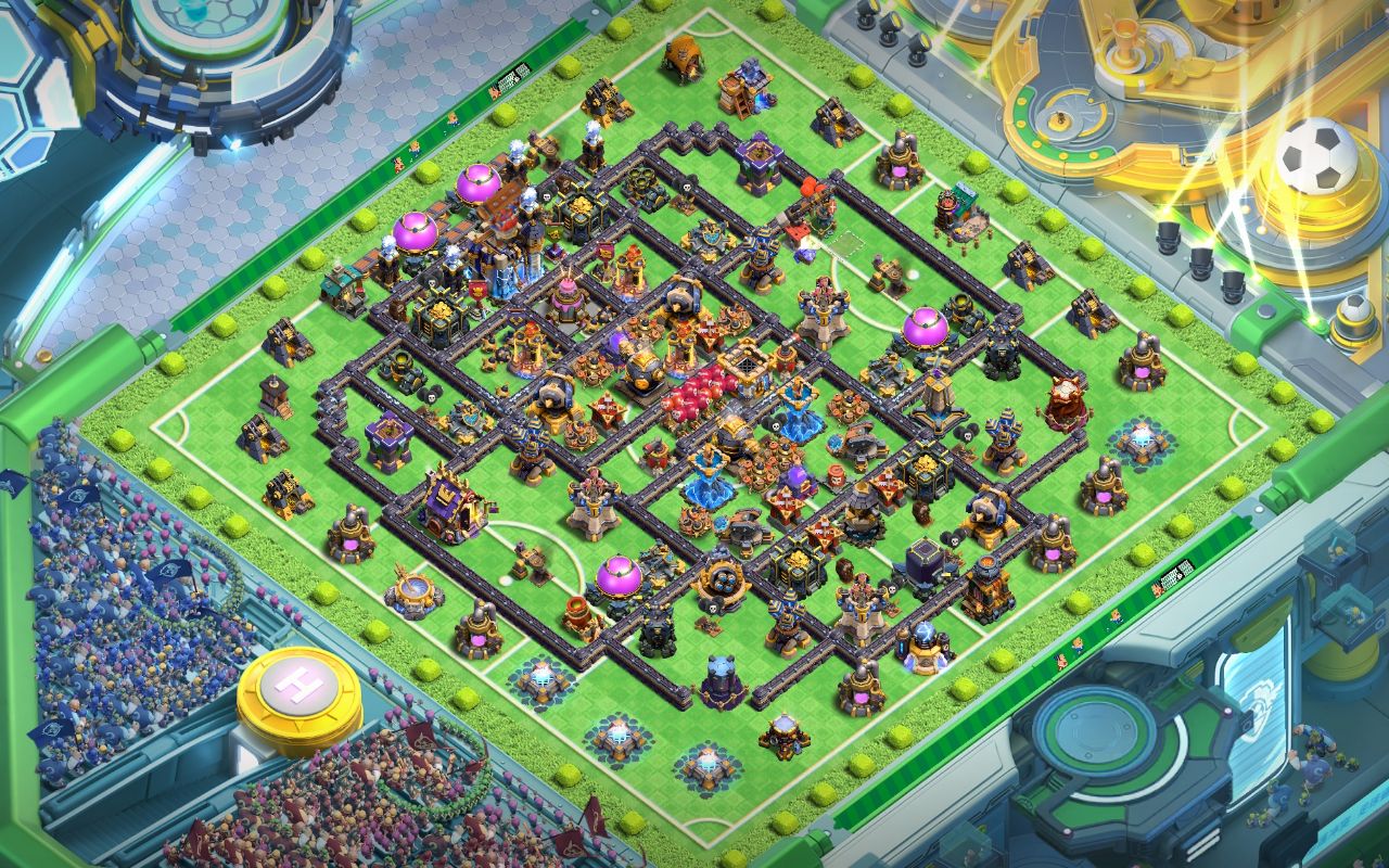 Town Hall 18 Trophy Base layout by Shakil Ahmed