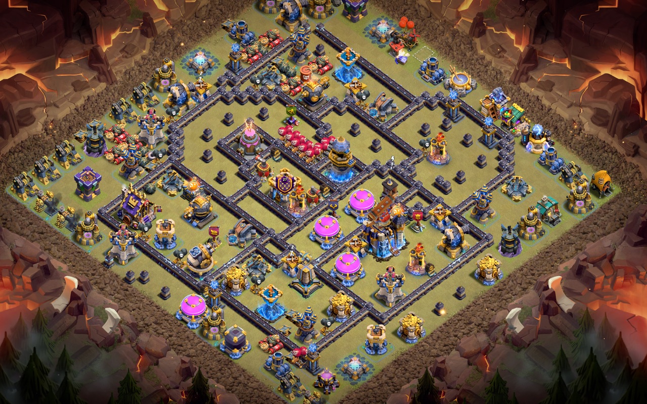 Town Hall 18 War Base layout by Kings Villa