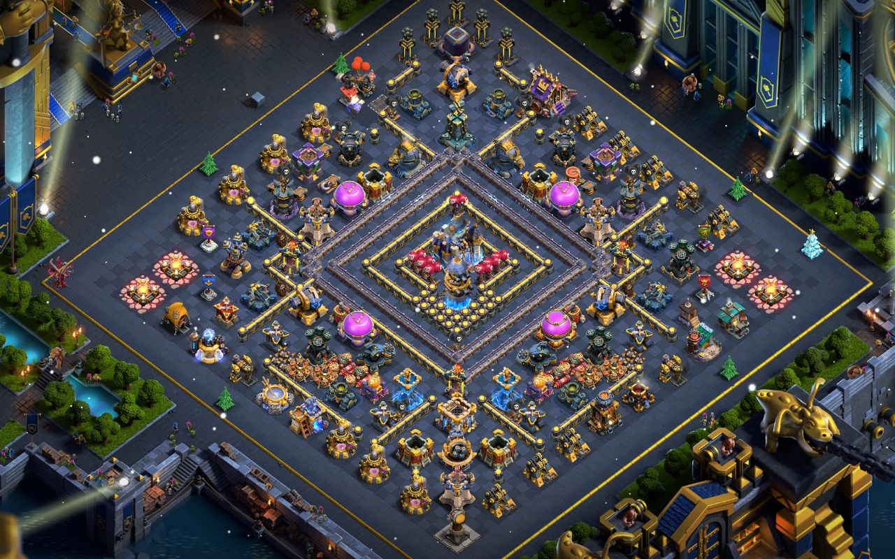 Town Hall 18 Trophy Base layout by Bj Raihan