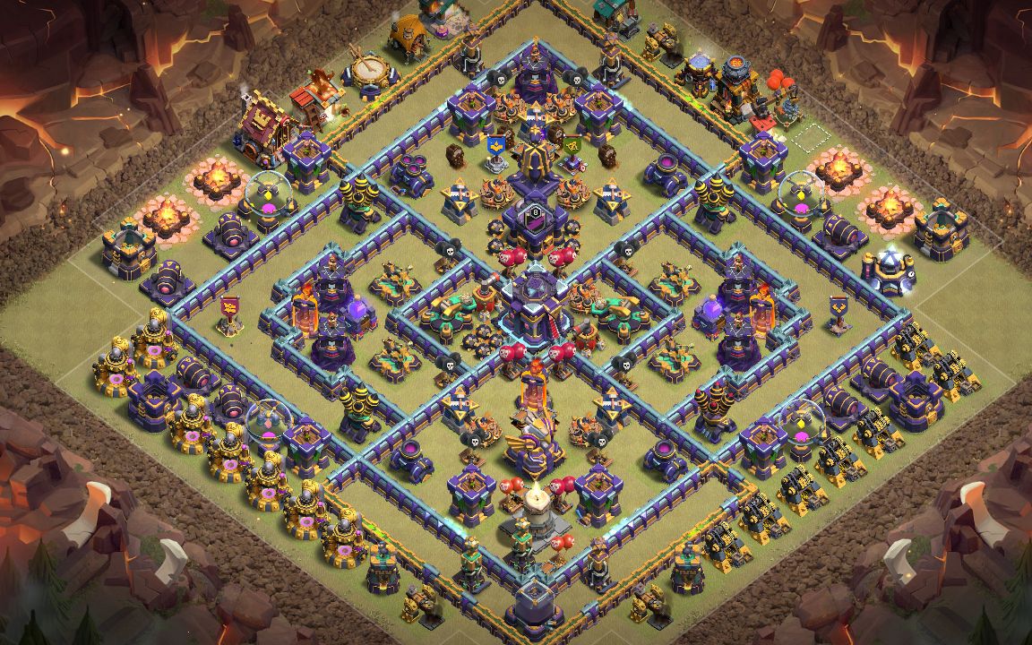 Town Hall 15 War Base layout by End zone