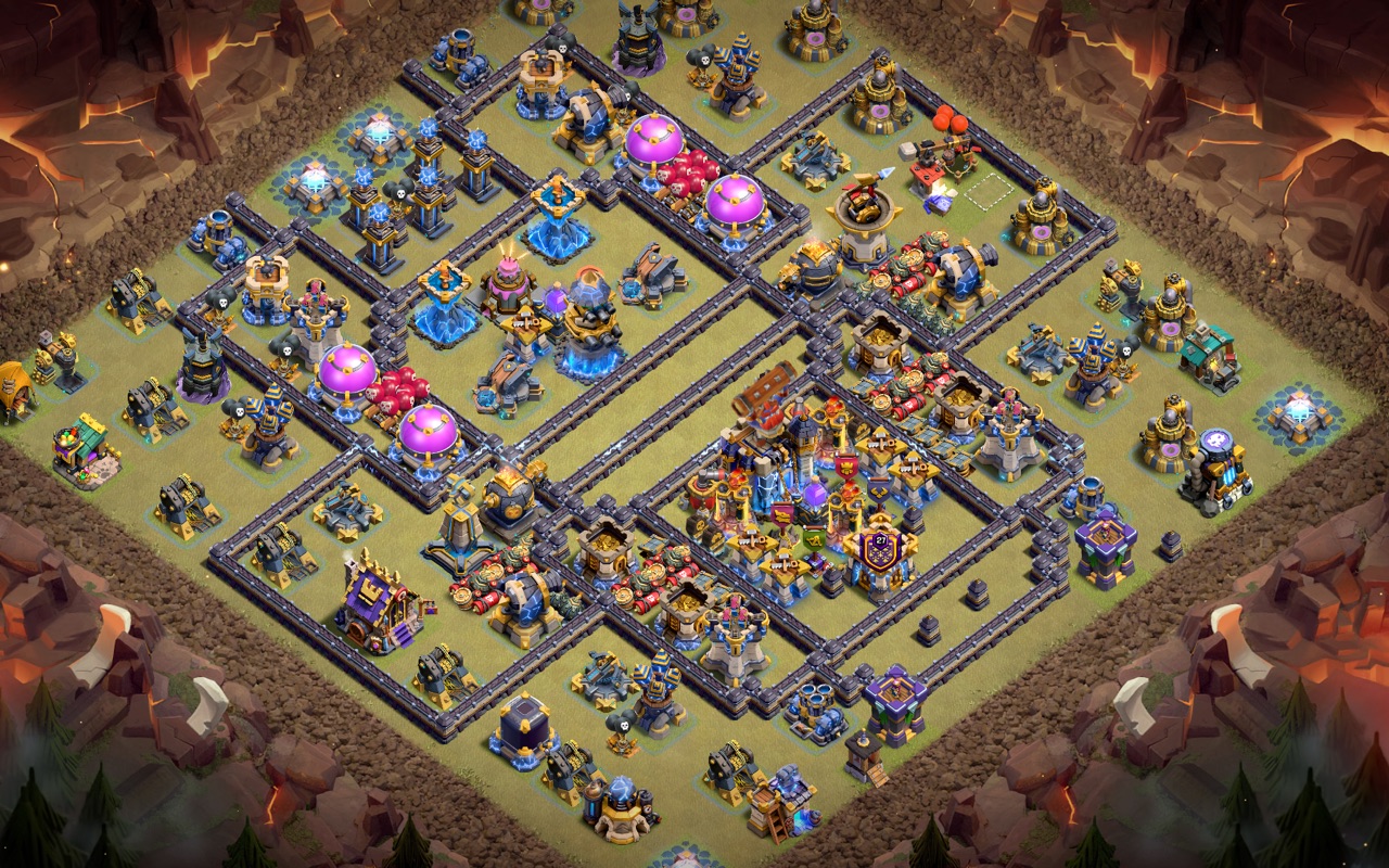 Town Hall 18 War Base layout by Kings Villa