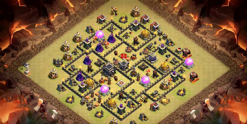 Town Hall 9 War Base layout by TReX