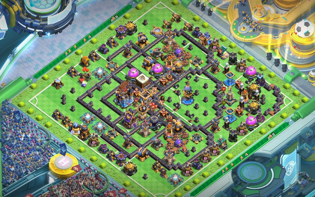 Town Hall 18 Trophy Base layout by Shakil Ahmed