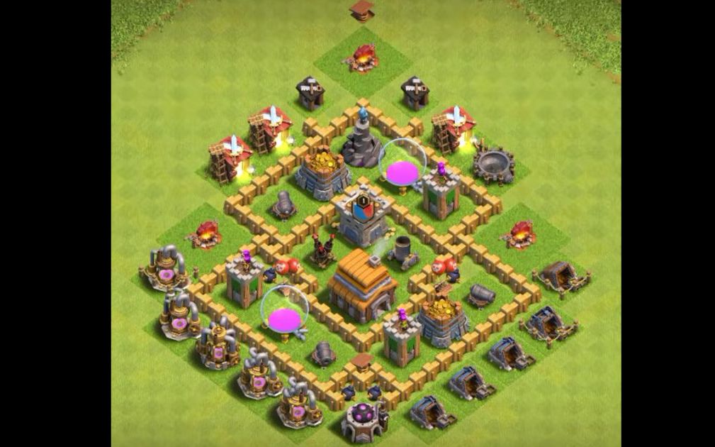 Town Hall 5 War Base layout by Mohammed ALOTAIBI