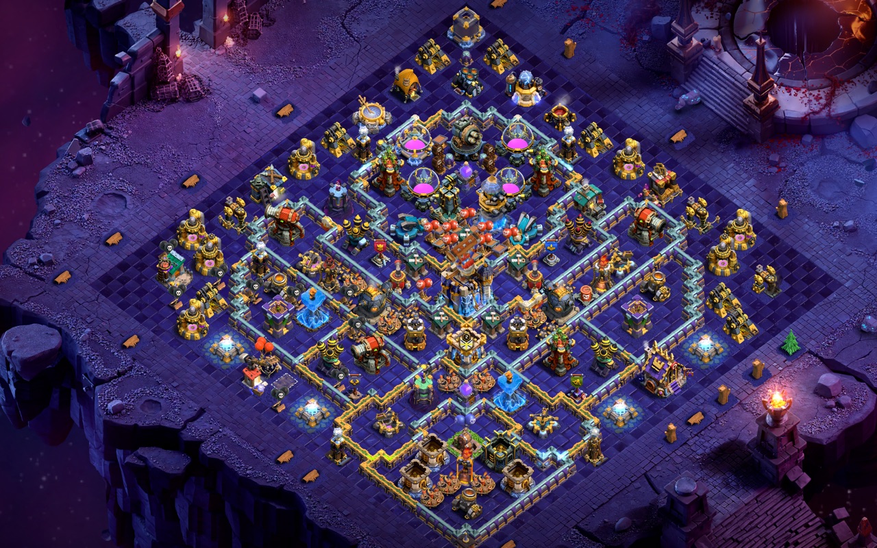 Town Hall 18 Hybrid Base layout by Sn0w0wl