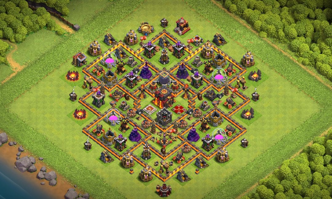 Town Hall 10 Trophy Base layout by OisikPlays