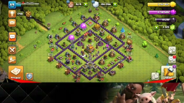 Town Hall 7 Trophy Base layout by dragon