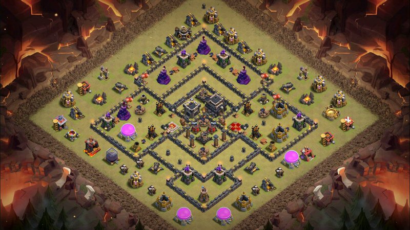 Town Hall 9 War Base layout by TReX